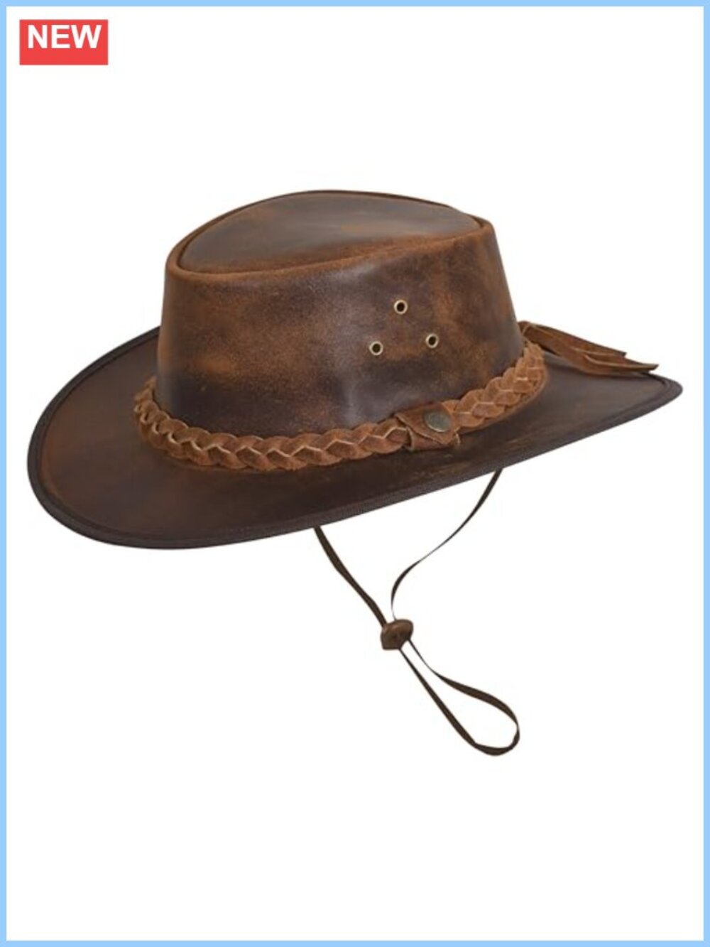 Leather Cowboy Hat Lightweight Handcrafted Western Wide Brim Shapeable